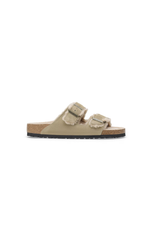 Birkenstock Arizona Shearling Suede Leather | Taupe | Narrow