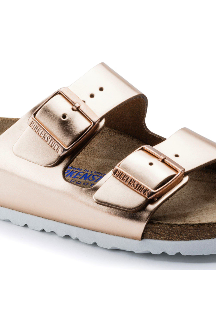 Birkenstock Arizona Soft Footbed Natural Leather Metallic | Copper | Regular