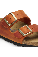 Birkenstock Arizona Soft Footbed Oiled Leather | Burnt Orange | Narrow
