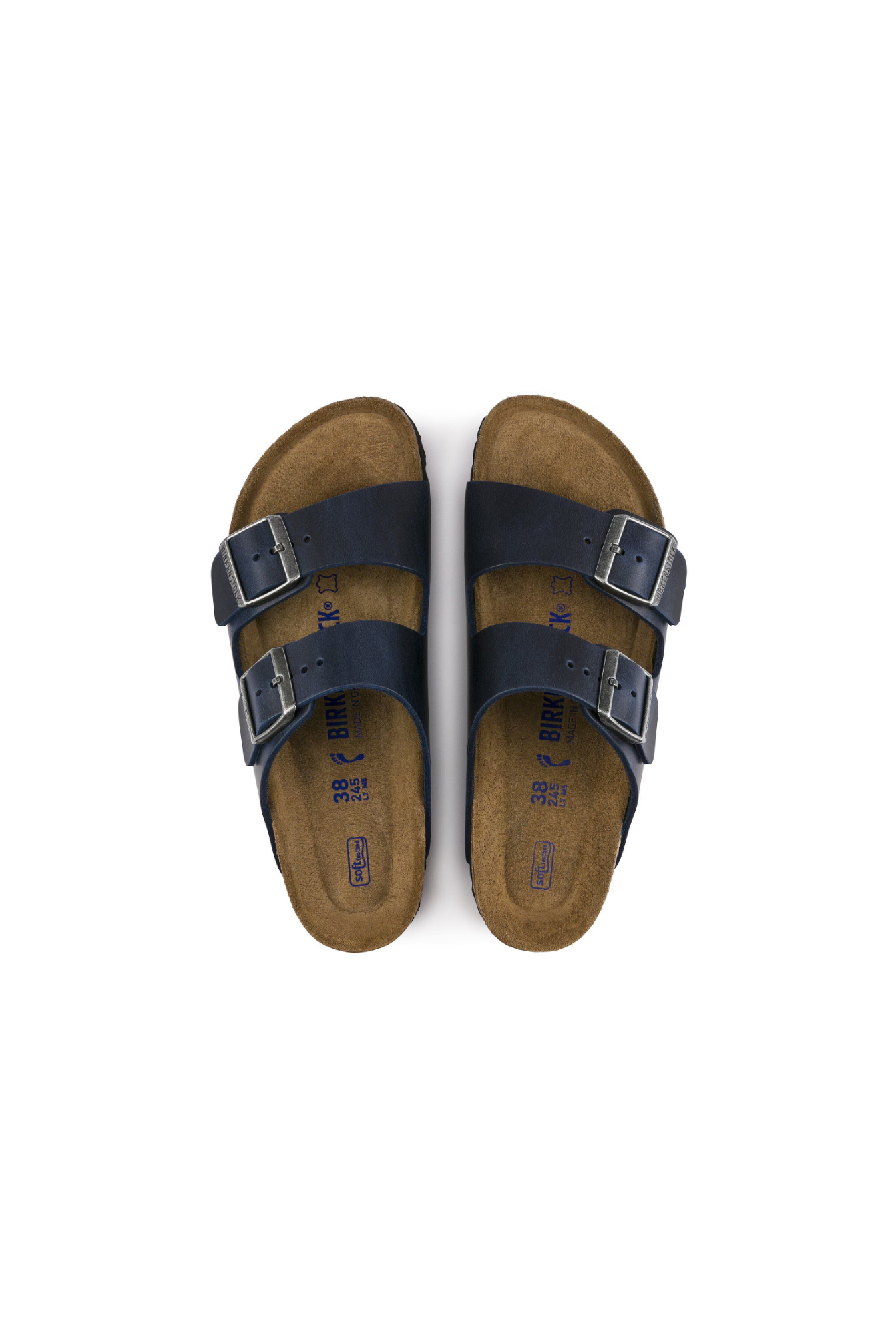 Birkenstock Arizona Soft Footbed Oiled Leather | Blue | Narrow