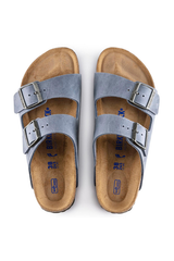 Birkenstock Arizona Soft Footbed Oiled Leather | Dusty Blue | Narrow
