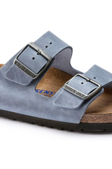 Birkenstock Arizona Soft Footbed Oiled Leather | Dusty Blue | Narrow