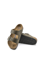 Birkenstock Arizona Soft Footbed Oiled Leather | Faded Khaki | Narrow