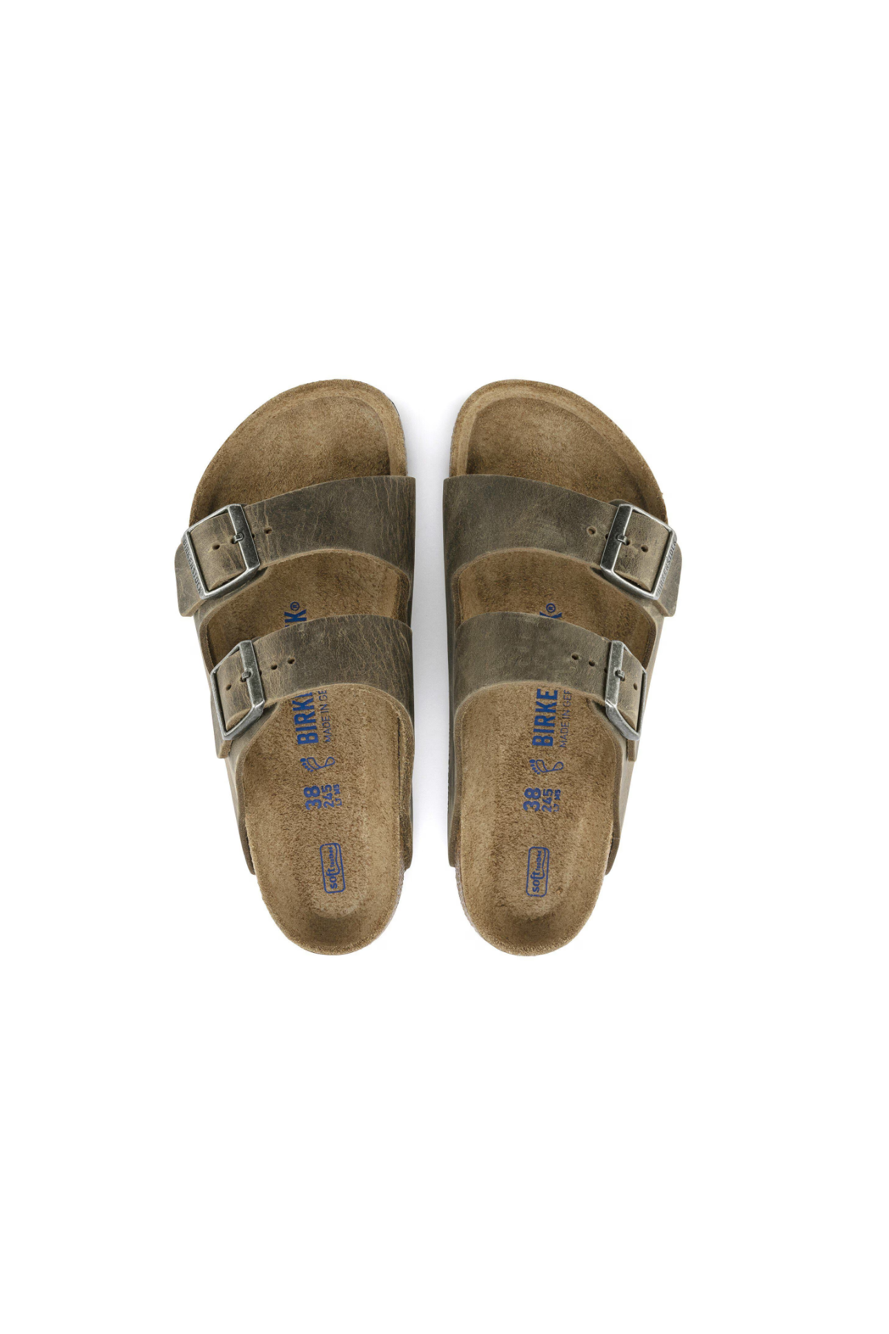 Birkenstock Arizona Soft Footbed Oiled Leather | Faded Khaki | Narrow