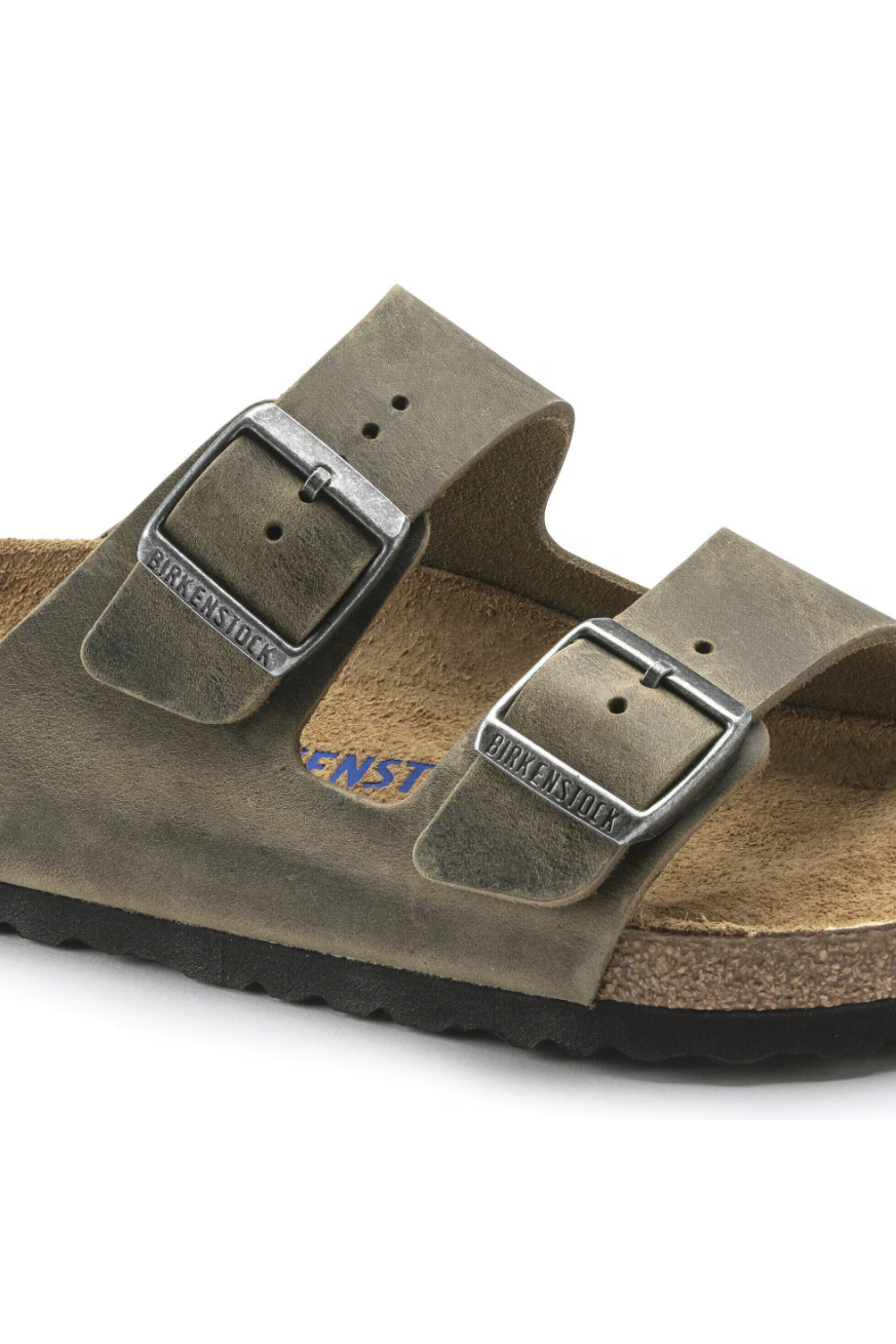 Birkenstock Arizona Soft Footbed Oiled Leather | Faded Khaki | Narrow