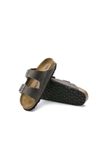 Birkenstock Arizona Soft Footbed Oiled Leather Sandals | Iron | Regular