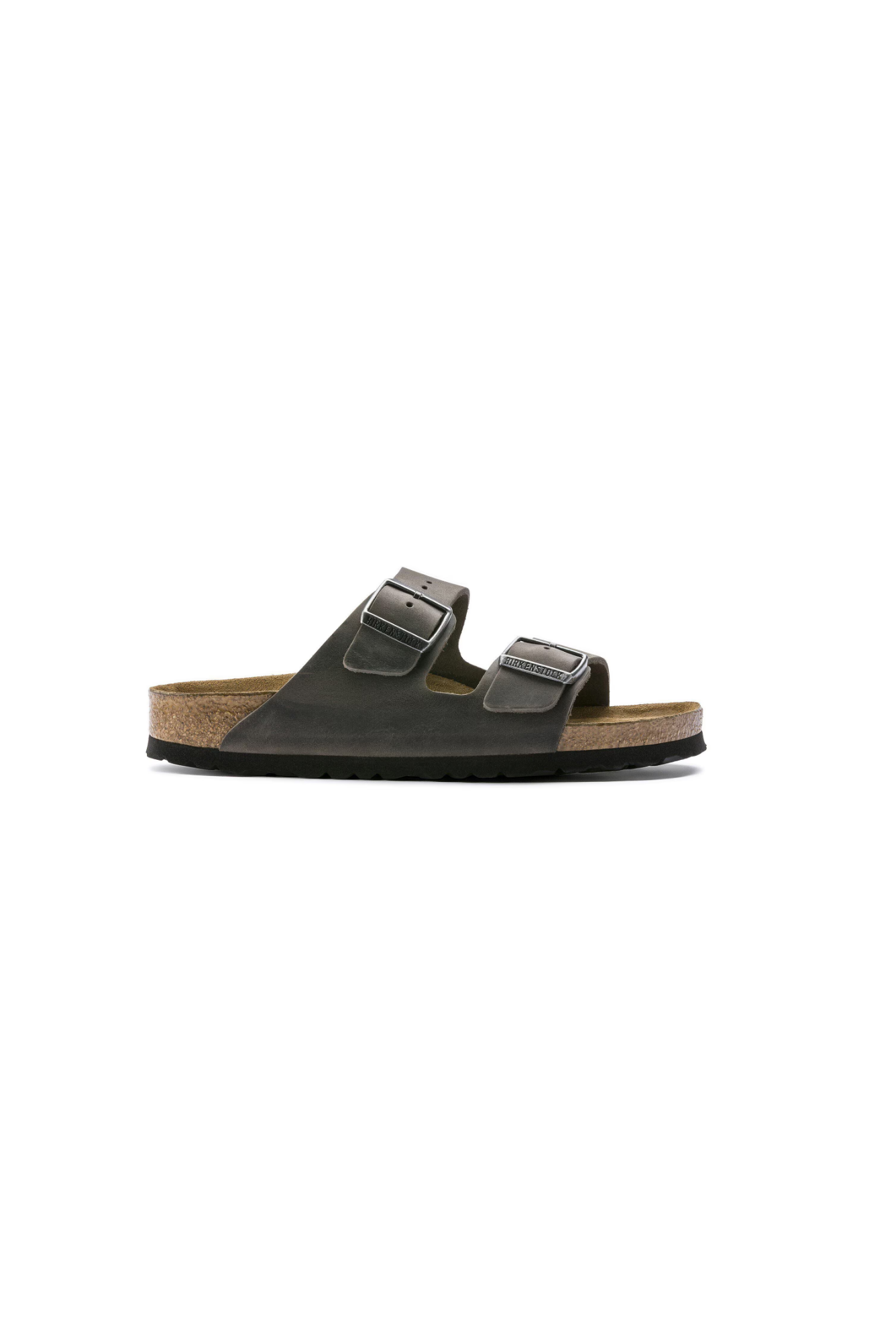 Birkenstock Arizona Soft Footbed Oiled Leather Sandals | Iron | Regular