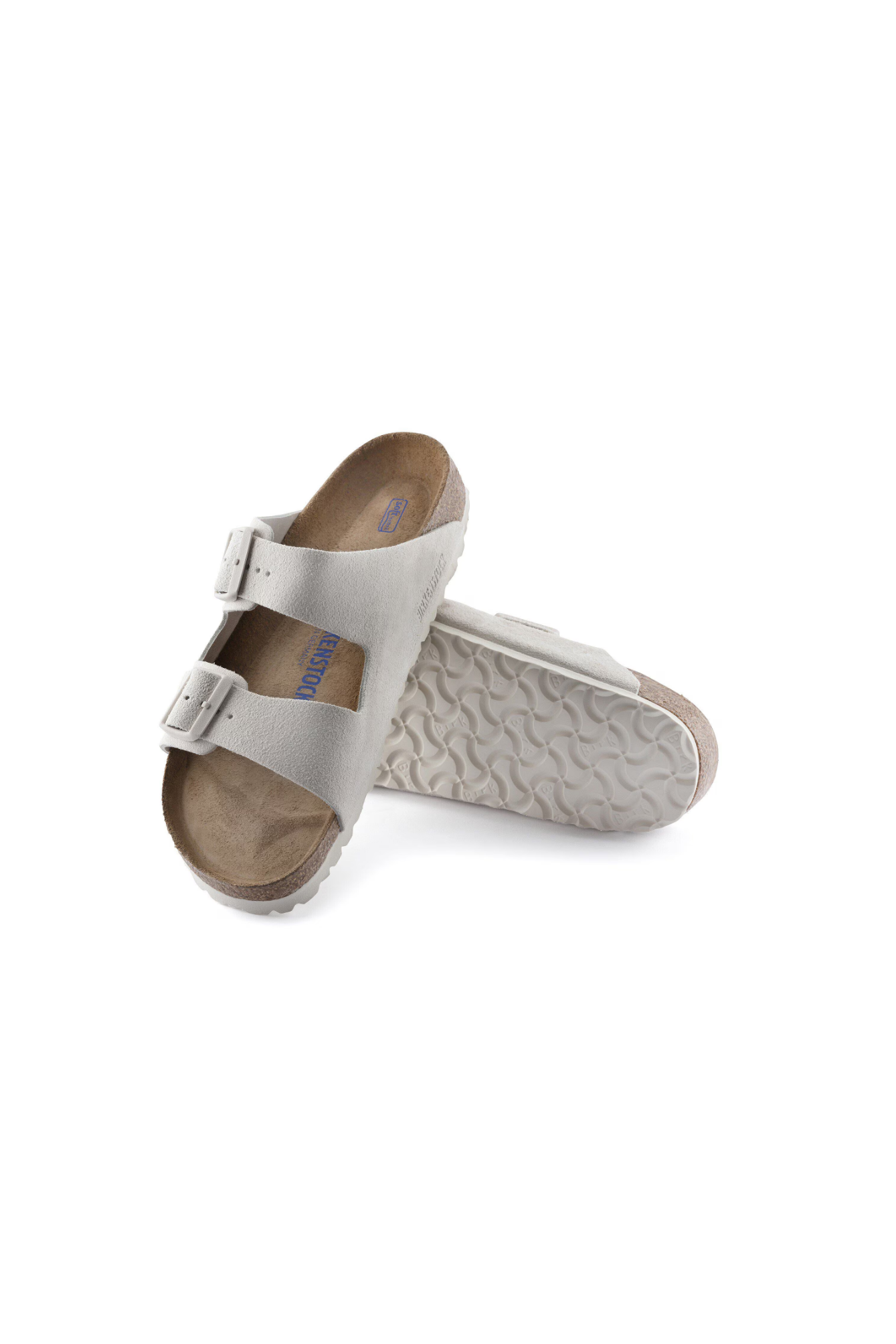Birkenstock Arizona Soft Footbed Suede Leather | Antique White | Narrow