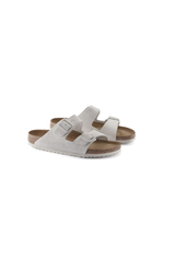 Birkenstock Arizona Soft Footbed Suede Leather | Antique White | Narrow