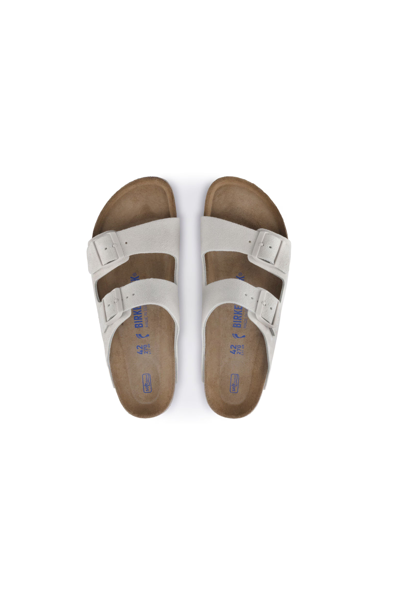 Birkenstock Arizona Soft Footbed Suede Leather | Antique White | Regular