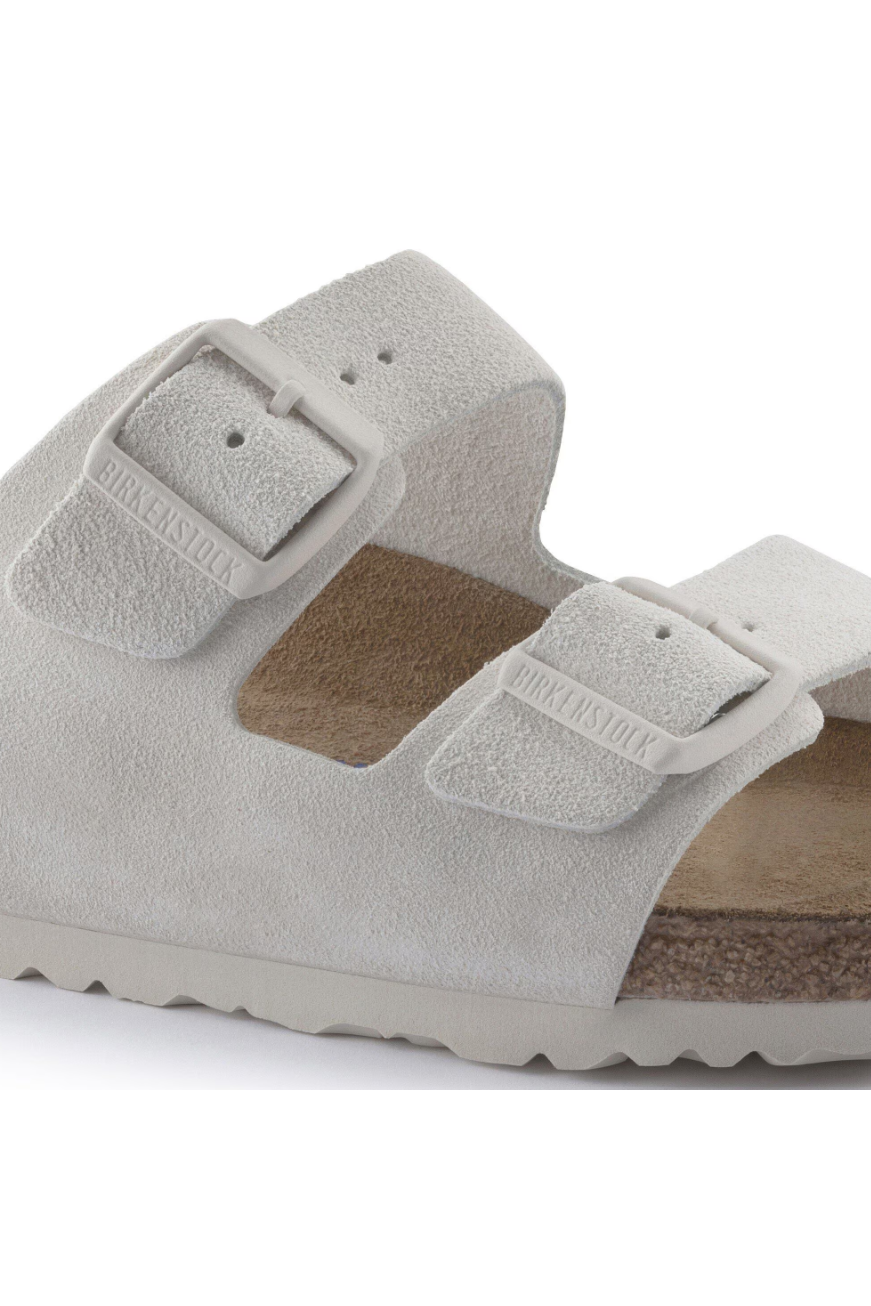 Birkenstock Arizona Soft Footbed Suede Leather | Antique White | Regular