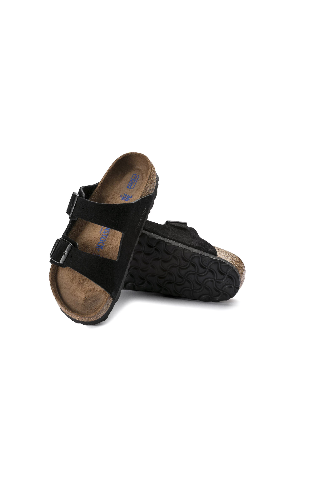 Birkenstock Arizona Soft Footbed Suede Leather | Black | Narrow