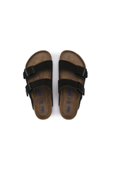 Birkenstock Arizona Soft Footbed Suede Leather | Black | Narrow