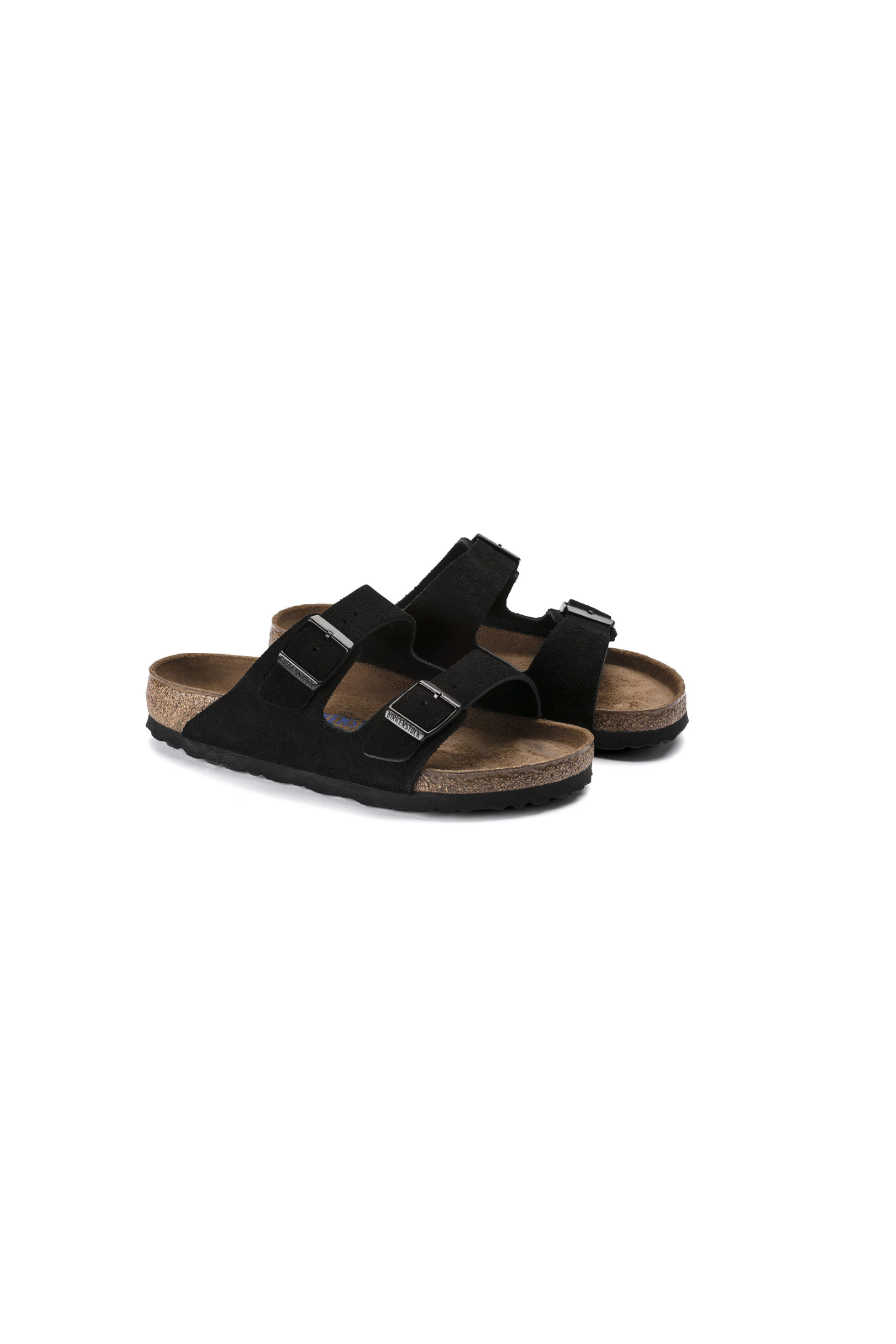 Birkenstock Arizona Soft Footbed Suede Leather | Black | Narrow
