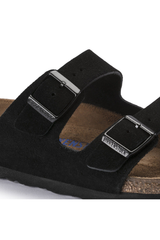 Birkenstock Arizona Soft Footbed Suede Leather | Black | Narrow
