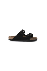 Birkenstock Arizona Soft Footbed Suede Leather | Black | Narrow