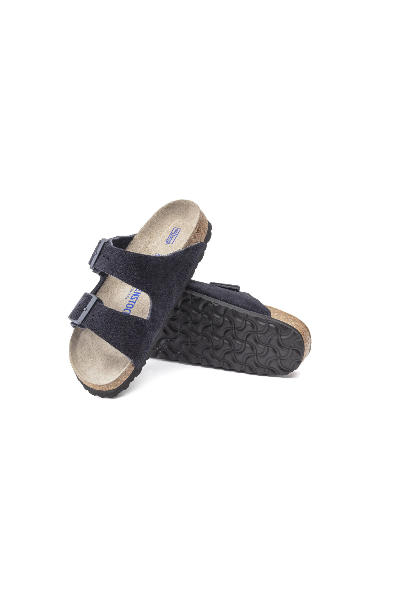 Birkenstock Arizona Soft Footbed Suede Leather Sandals | Midnight Blue | Narrow