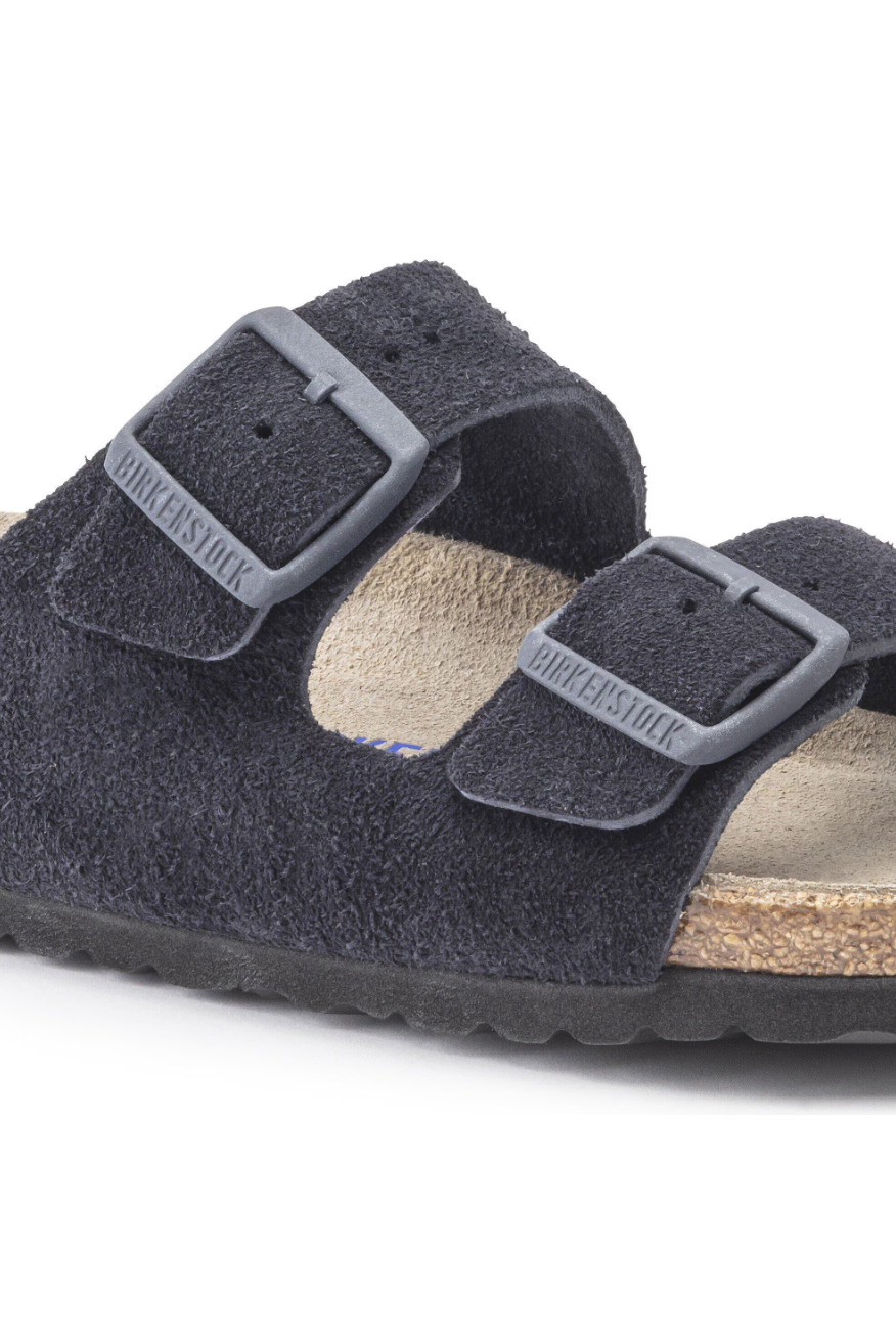 Birkenstock Arizona Soft Footbed Suede Leather Sandals | Midnight Blue | Narrow