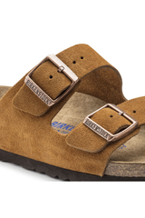 Birkenstock Arizona Soft Footbed Suede Leather | Mink | Regular