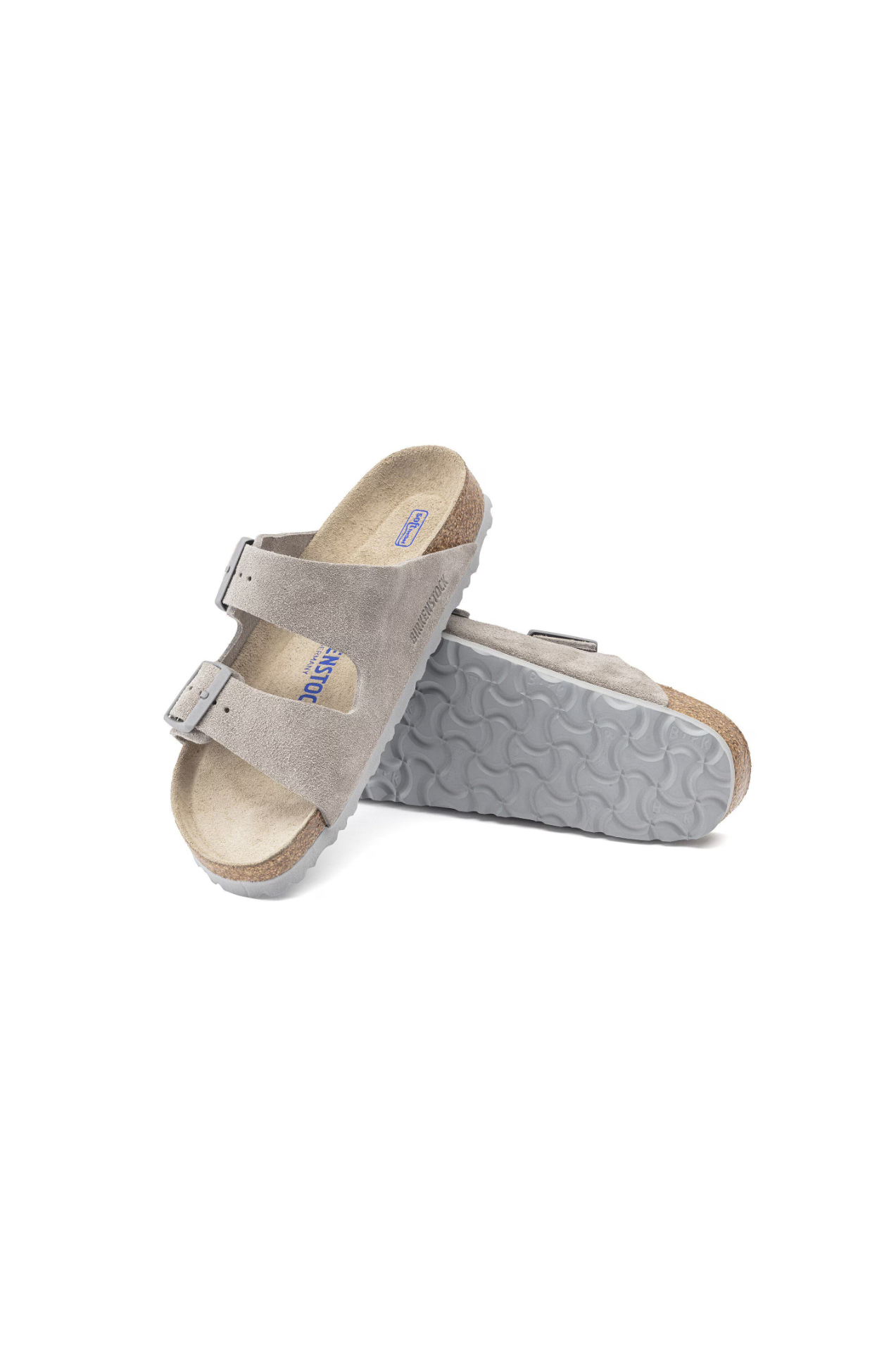 Birkenstock Arizona Soft Footbed Suede Leather | Stone Coin | Regular