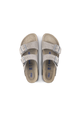 Birkenstock Arizona Soft Footbed Suede Leather | Stone Coin | Regular