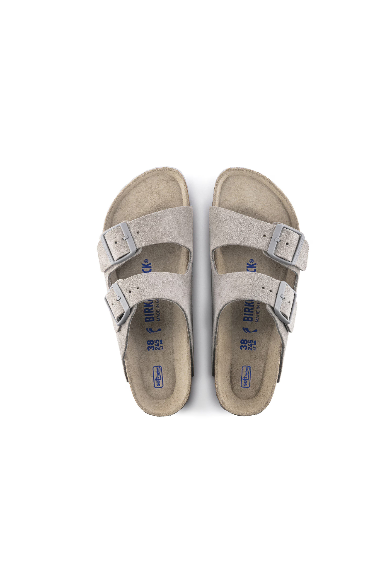 Birkenstock Arizona Soft Footbed Suede Leather | Stone Coin | Regular