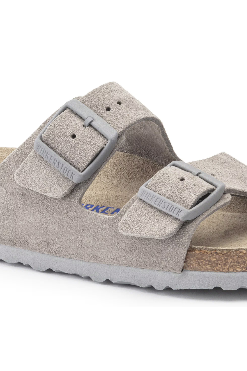 Birkenstock Arizona Soft Footbed Suede Leather | Stone Coin | Regular