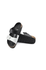 Birkenstock Arizona Split Birko-Flor Sandals | Black/White | Narrow