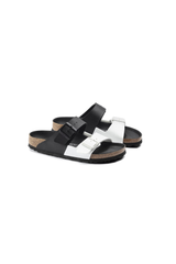 Birkenstock Arizona Split Birko-Flor Sandals | Black/White | Narrow