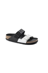Birkenstock Arizona Split Birko-Flor Sandals | Black/White | Narrow