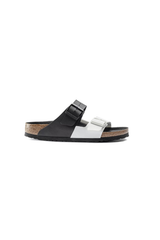 Birkenstock Arizona Split Birko-Flor Sandals | Black/White | Narrow