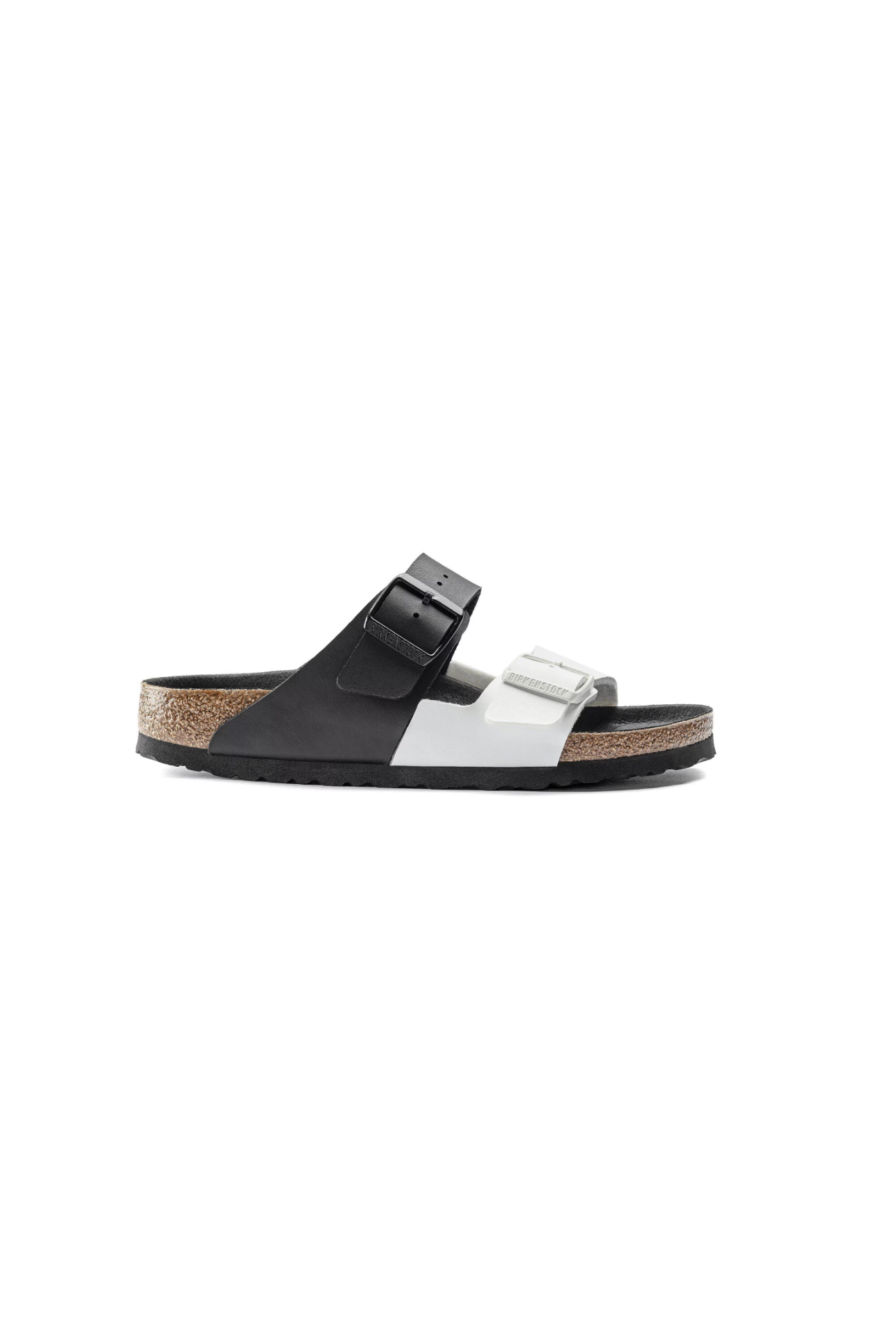 Birkenstock Arizona Split Birko-Flor Sandals | Black/White | Narrow