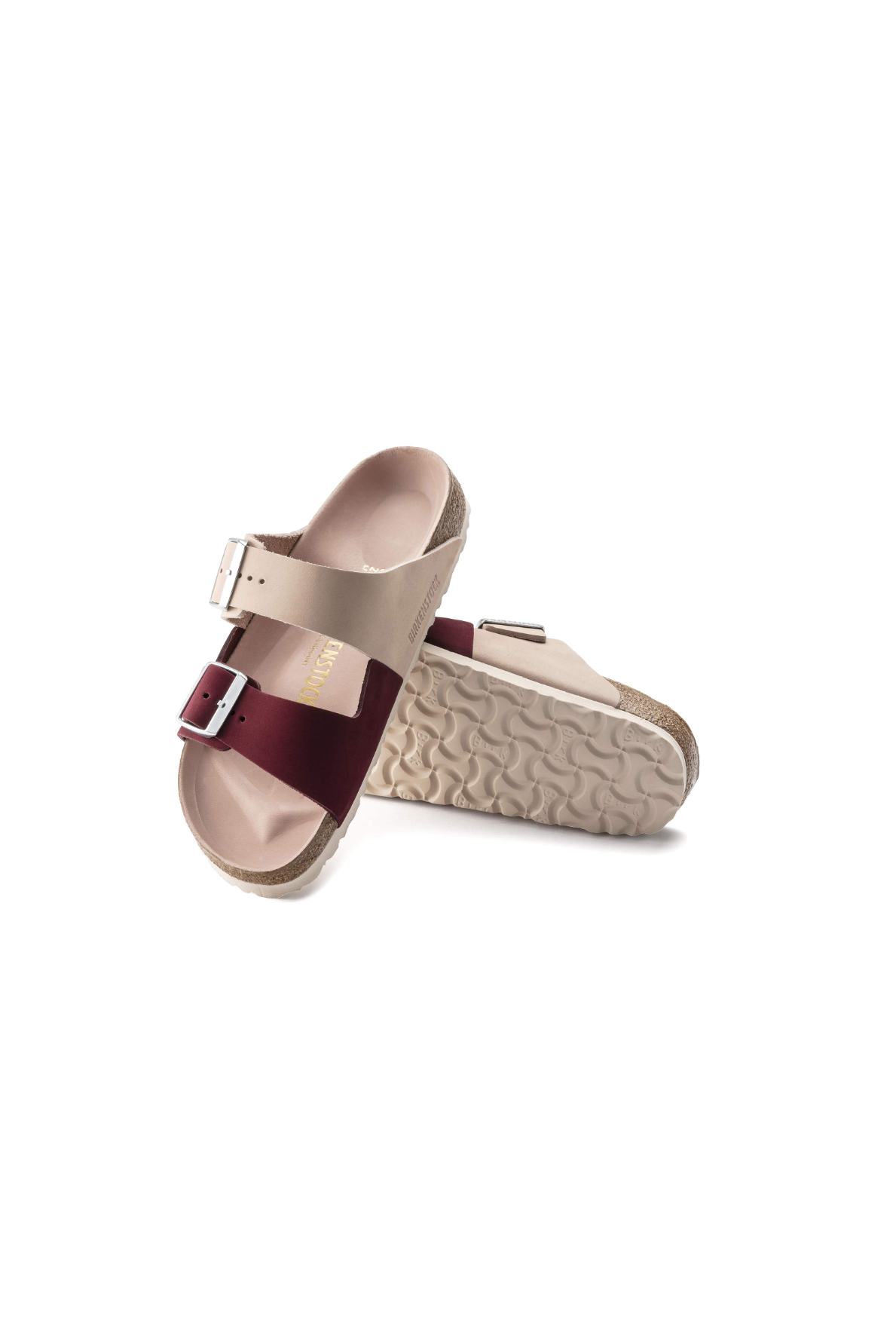Birkenstock Arizona Split Nubuck Leather Sandals | Red Maroon | Narrow