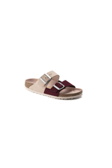 Birkenstock Arizona Split Nubuck Leather Sandals | Red Maroon | Narrow