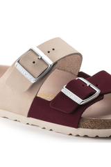 Birkenstock Arizona Split Nubuck Leather Sandals | Red Maroon | Narrow