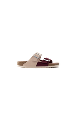 Birkenstock Arizona Split Nubuck Leather Sandals | Red Maroon | Narrow