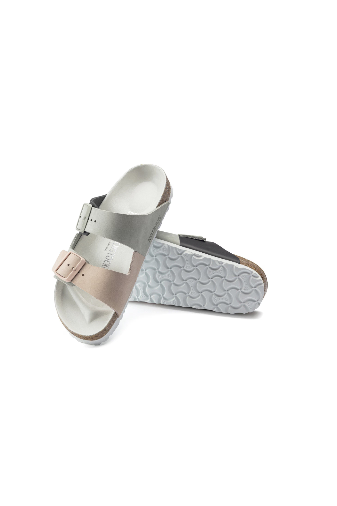 Birkenstock Arizona Split Nubuck Leather Mineral Sandals | Light Rose | Narrow