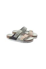 Birkenstock Arizona Split Nubuck Leather Mineral Sandals | Light Rose | Narrow