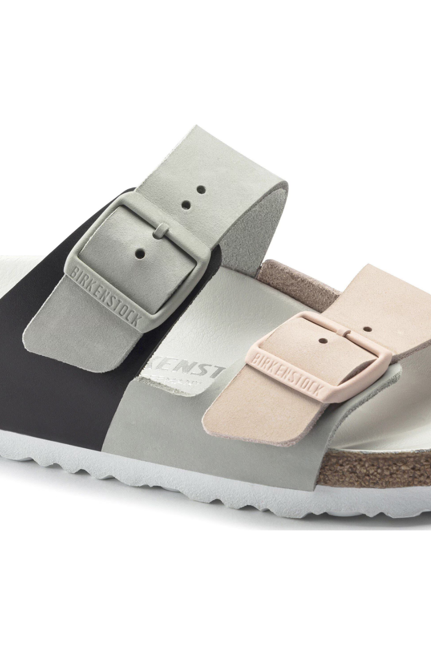 Birkenstock Arizona Split Nubuck Leather Mineral Sandals | Light Rose | Narrow