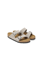Birkenstock Arizona Suede Embossed Dotted Sandals | Stone Coin | Narrow