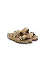 Birkenstock Arizona Suede Embossed | New Beige | Narrow