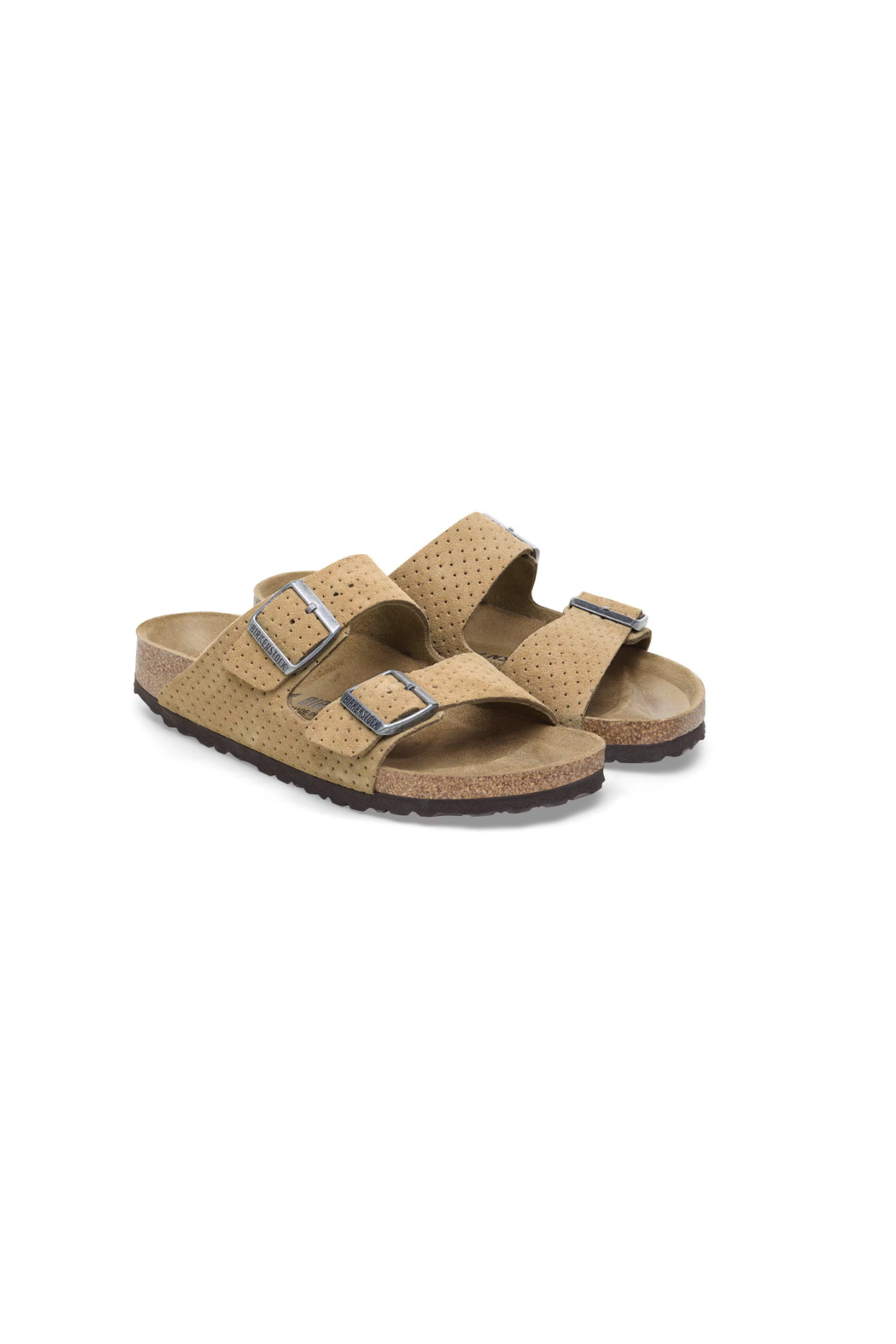 Birkenstock Arizona Suede Embossed | New Beige | Narrow