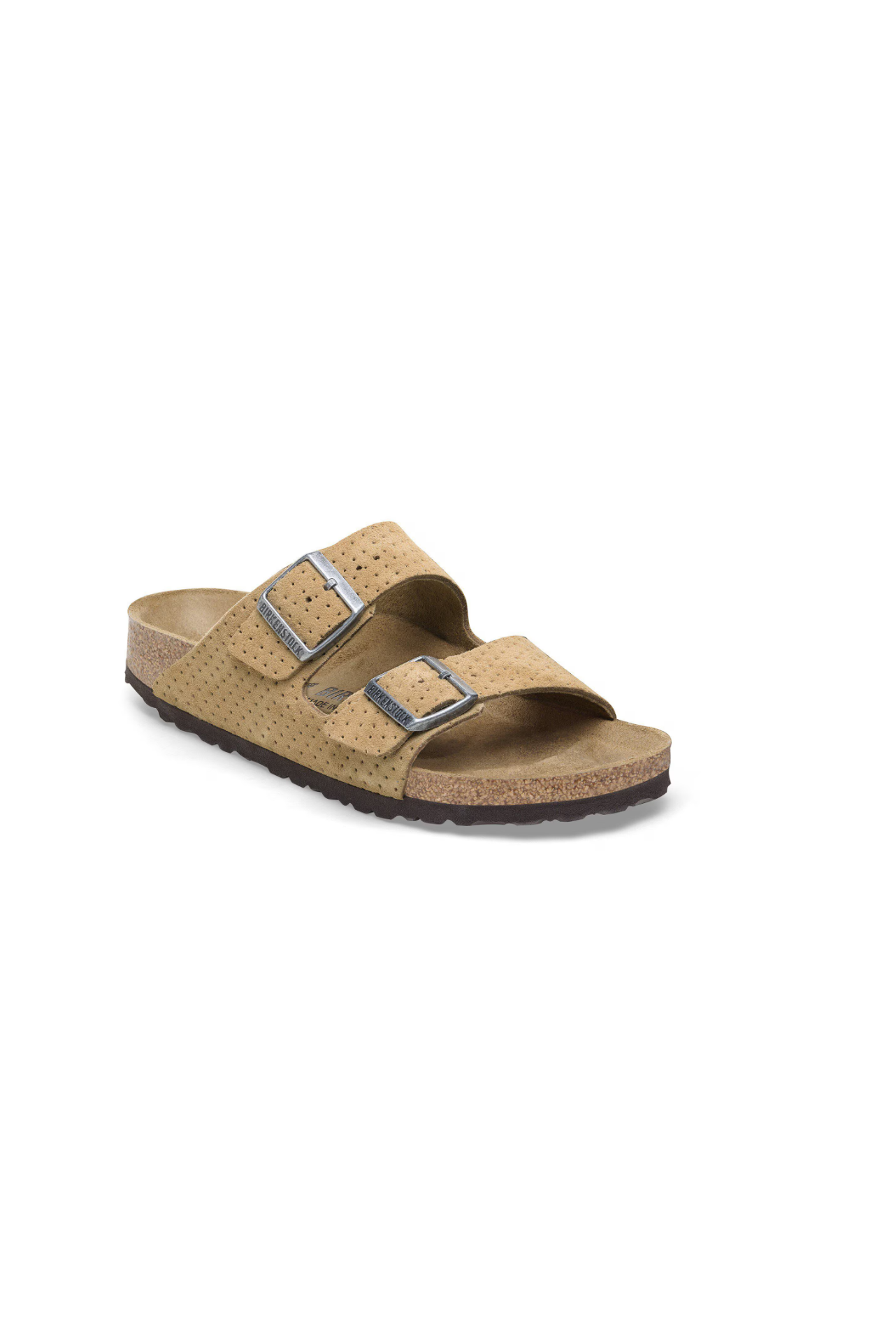 Birkenstock Arizona Suede Embossed | New Beige | Narrow