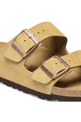 Birkenstock Arizona Suede Leather | Latte Cream | Narrow