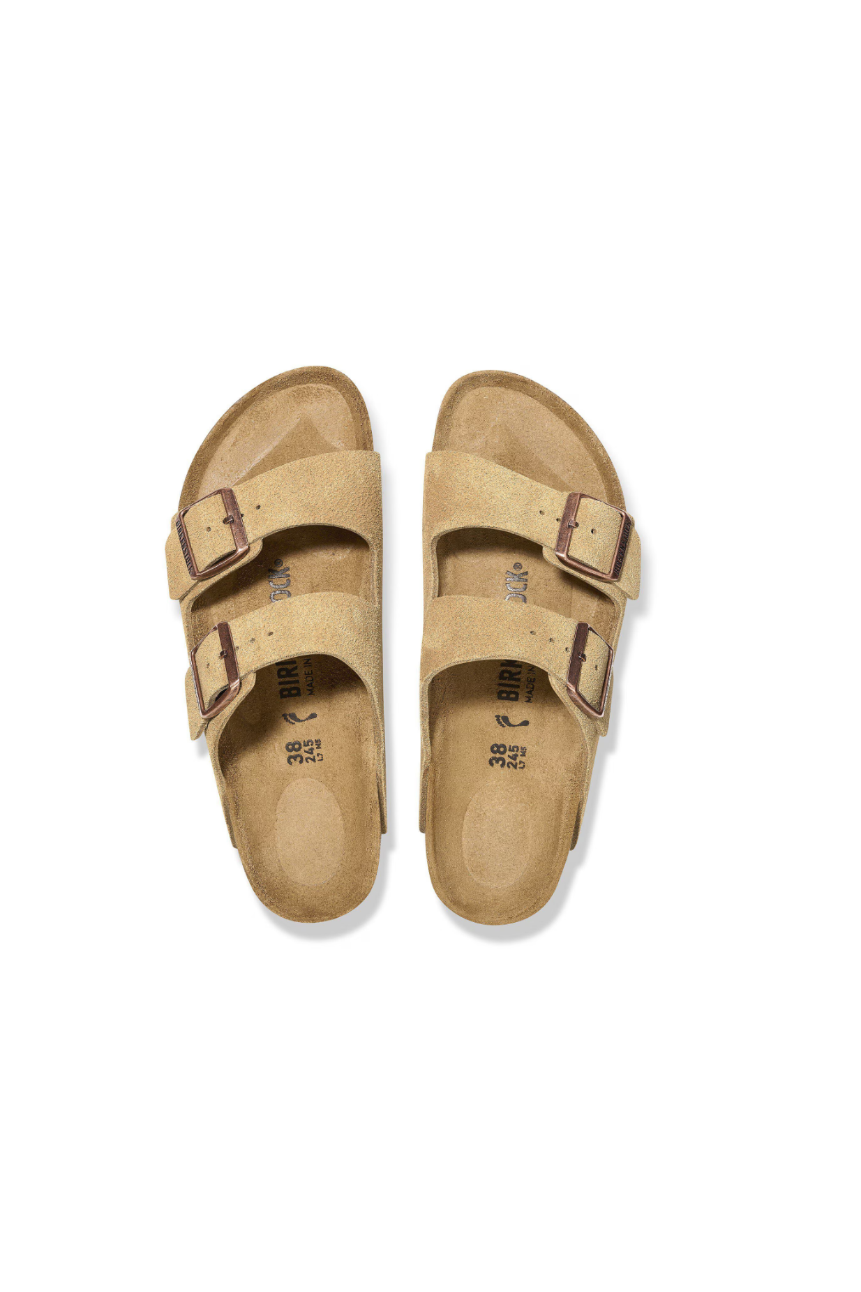 Birkenstock Arizona Suede Leather | Latte Cream | Regular