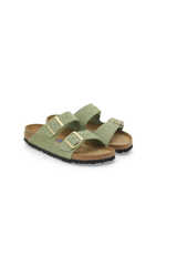Birkenstock Arizona Soft Footbed Suede Leather Sandals | Green Tea | Narrow