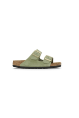 Birkenstock Arizona Soft Footbed Suede Leather Sandals | Green Tea | Narrow