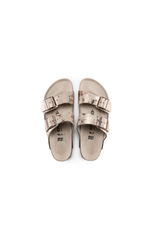 Birkenstock Arizona Suede Leather | Vintage Metallic Rose Copper | Narrow