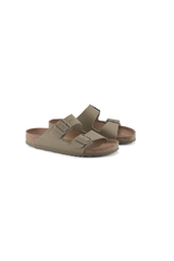 Birkenstock Arizona Vegan Textile Sandals | Faded Khaki | Regular