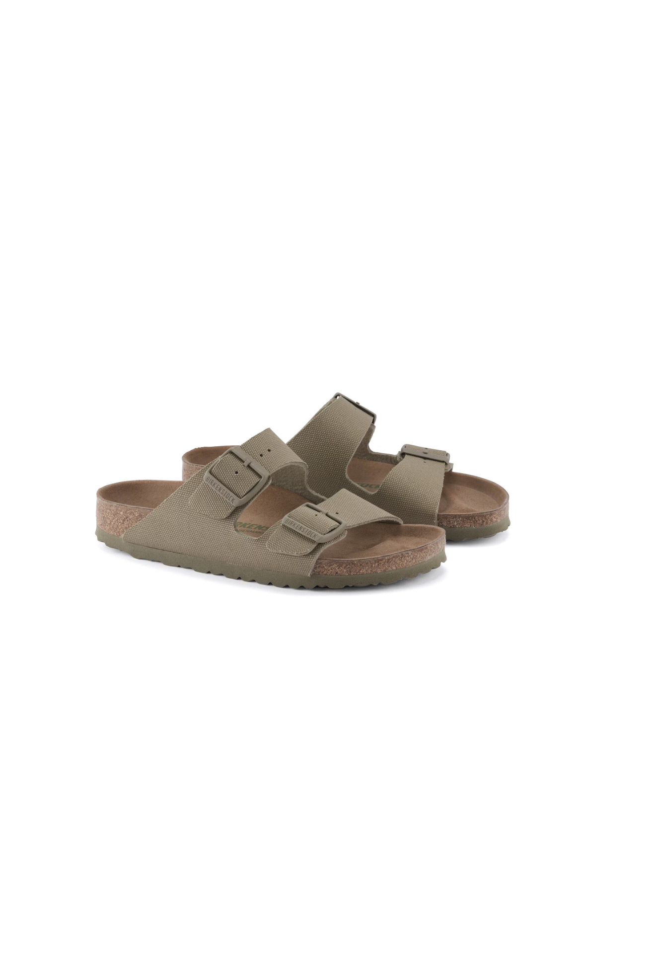Birkenstock Arizona Vegan Textile Sandals | Faded Khaki | Regular